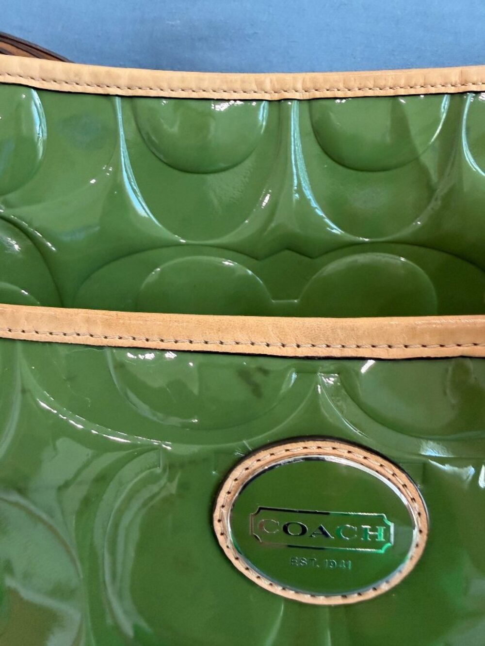 Coach - Peyton Embossed Patent Convertible Hobo - Picture 11 of 11